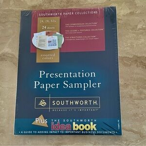 Southworth Presentation Paper Sampler-Assorted Colors- 24 Sheets each (2 packs)